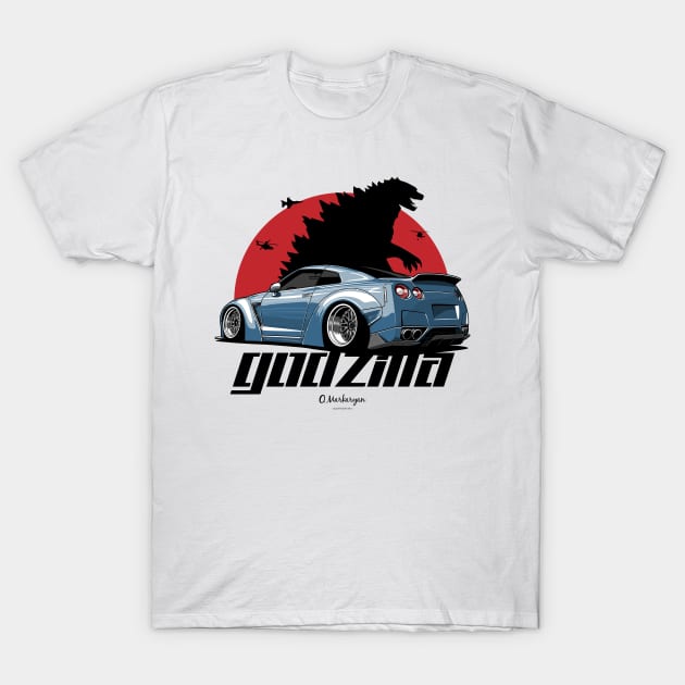 Nissan GTR Godzila T-Shirt by Markaryan